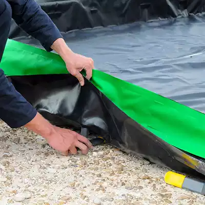 Collapsible Model Spill Containment Berm