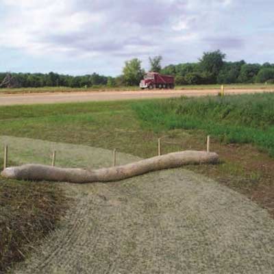 coir logs used as retaining wall