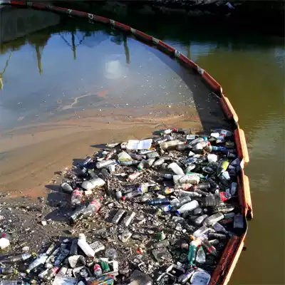Floating Trash Barrier sargassum and seaweed
