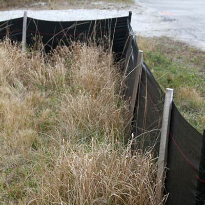 silt fence installation