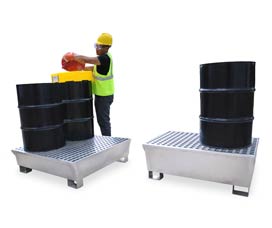 metal spill containment pallet