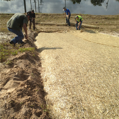 Straw Erosion Mat  Double Net Erosion Control Blanket