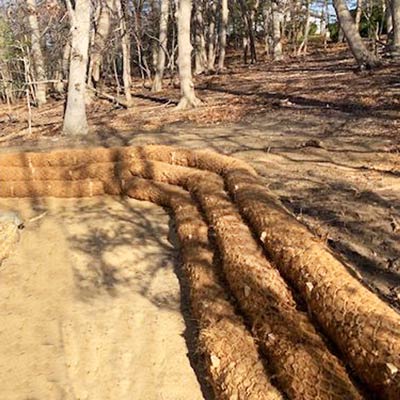 coir logs used as retaining wall