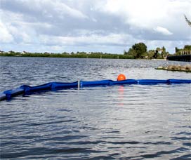 moving water debris booms