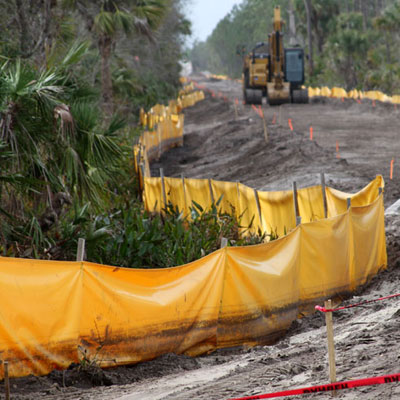 Staked Silt Fence