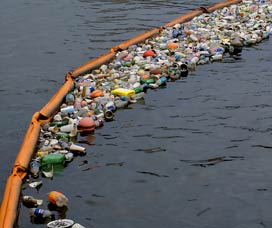 floating trash barrier